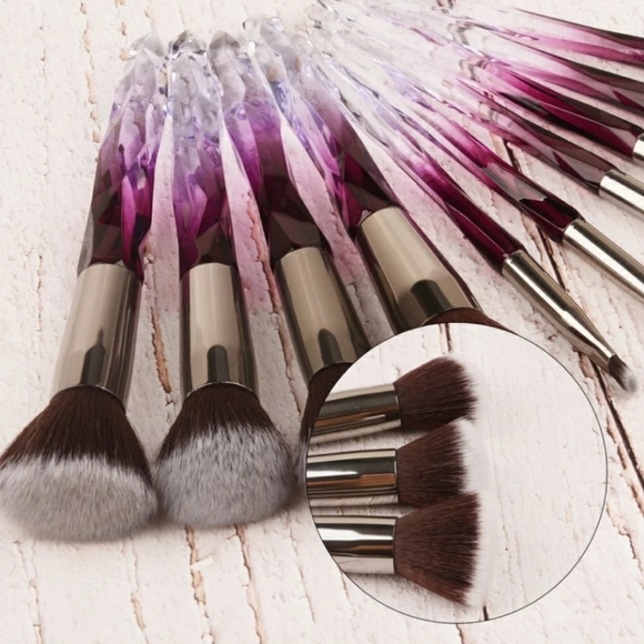 MYSTIC Amethyst 10-Piece Vegan Makeup Brush Set - Picture 5 of 9
